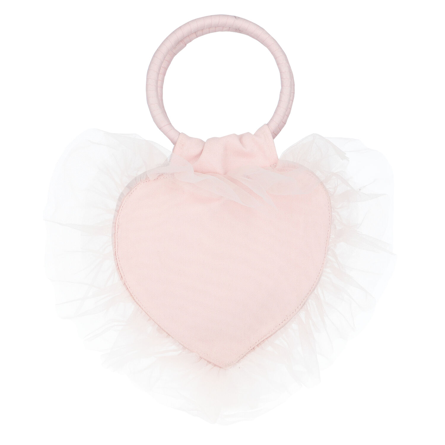 Girls Pink Heart Embellished Handbag, 1, hi-res
